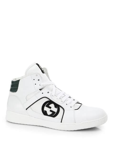 gucci hi-top rebound sneakers white|Gucci canvas high top sneakers.